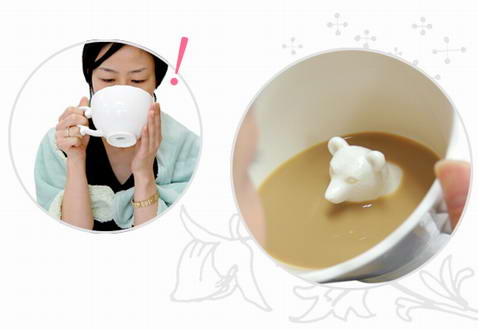 隱藏動物的茶杯
