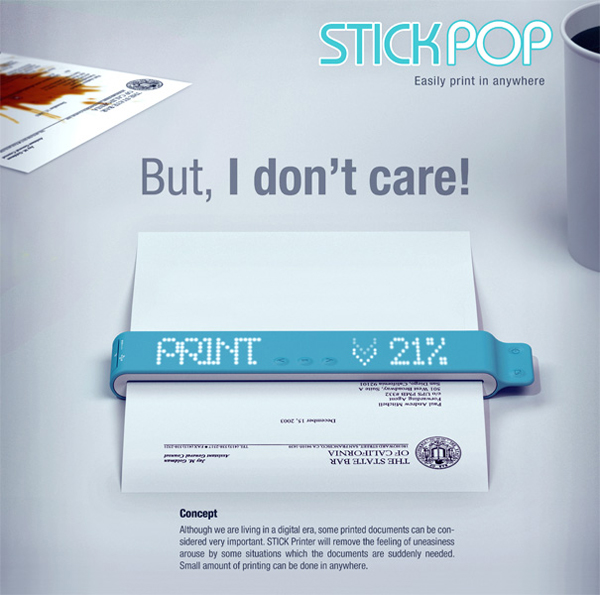 Stick POP 便攜打印機概念方案