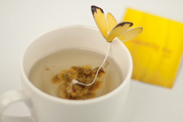 春意十足的花蝴蝶茶包