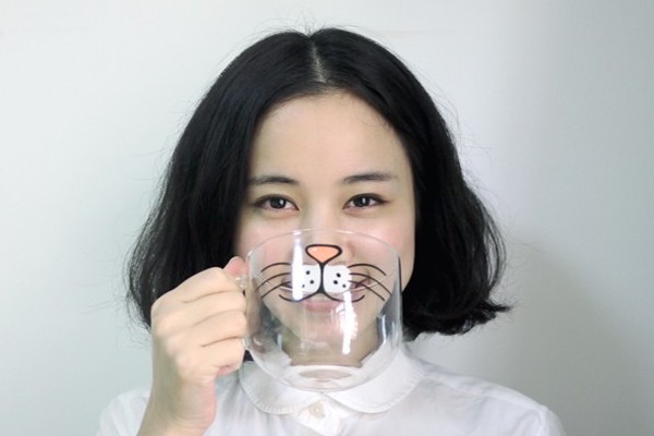 可愛圓形貓咪玻璃杯（二）