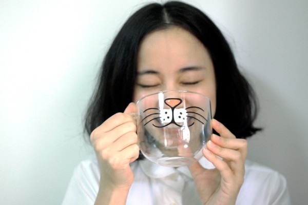 可愛圓形貓咪玻璃杯（三）