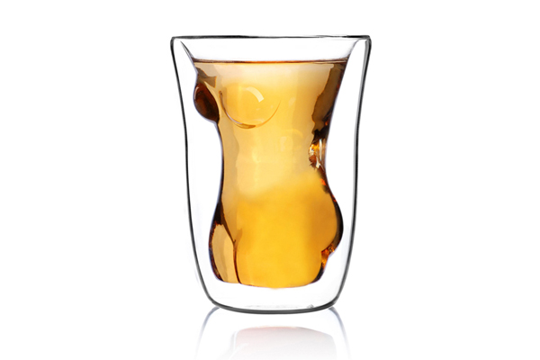 美女誘惑玻璃杯