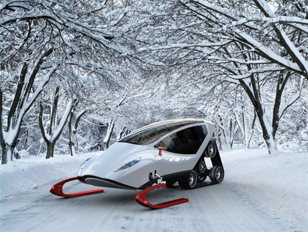 炫酷的概念雪地車設計