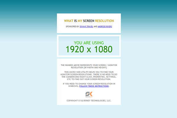WHAT IS MY SCREEN RESOLUTION