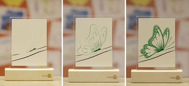 Living Ink 顯示過程 蝴蝶
